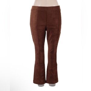 NYDJ Size 14 Petite Brown Corduroy High Rise Bootcut Y2K Pull-On Pants Stretch